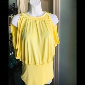 Carina off the shoulder top, chic, open back EUC